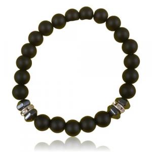 Matte Black Washers Bracelet