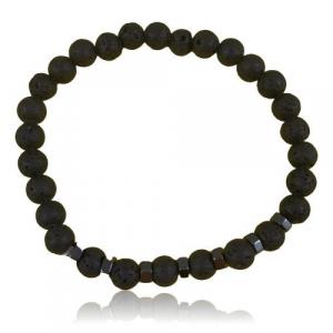 Black Lava Hematite Bracelet