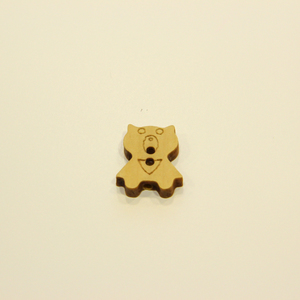 Κουμπί "Αρκουδάκι" Μπεζ (2x1cm)