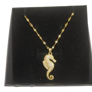 Steel Necklace Seahorse