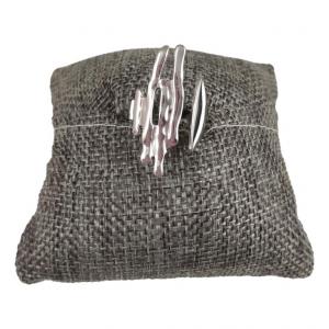 Steel Silver Branch Ring