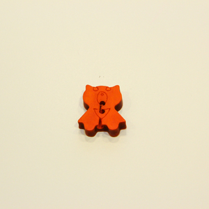 Κουμπί "Αρκουδάκι" Πορτοκαλί (2x1cm)