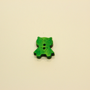 Button "Teddy Bear" Green (2x1cm)
