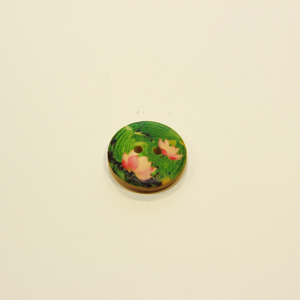 Wooden Button "Waterlily"(2cm)