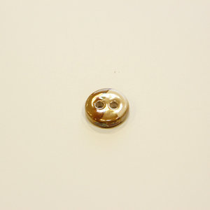 Κεραμικό Κουμπί Καφέ-Λευκό (1.5cm)