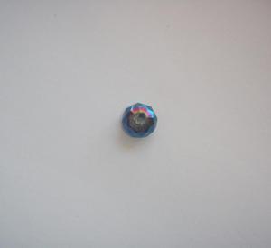 Polygonal Bead Blue Iridescent 6mm