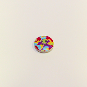 Ξύλινο Κουμπί Πολύχρωμο (2cm)