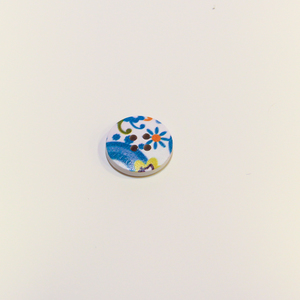 Ξύλινο Κουμπί "Λουλούδι"(2cm)