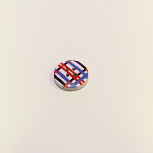 Wooden Button "Plaid" (2cm)