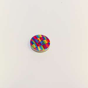 Ξύλινο Κουμπί Πολύχρωμο(2cm)