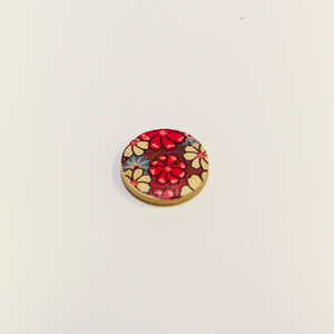 Button "Flowers" (2.3cm)