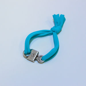 Bracelet Lycra Turquoise with Locket