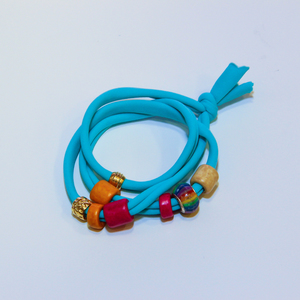 Lycra Bracelet Turquoise with Beads