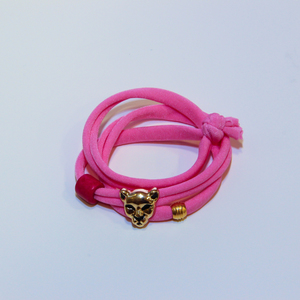 Bracelet Lycra Pink with Tiger