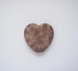 Acrylic Bead Heart Brown (3x3cm)
