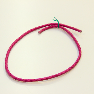 Leather "Knitted" Fuchsia (5mm)