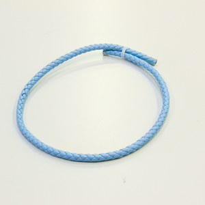 Leather "Knitted" Light Blue (8mm)