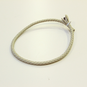 Leather "Knitted" Ecru (8mm)