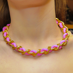Necklace Chain-Cord Fuchsia