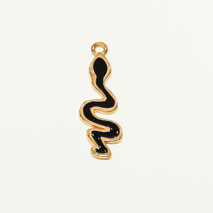 Gold Plated Snake with Enamel(5.5x1.5cm)