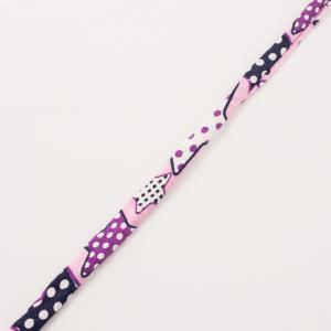 Cord "Cotton" Pink-White (6mm)