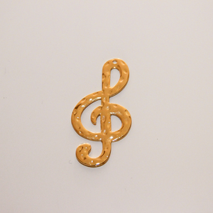 Gold Plated "Treble Clef" (7.5x3.5cm)