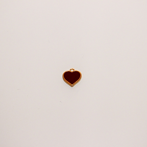 Heart Enamel Crimson (1.8x1.6cm)