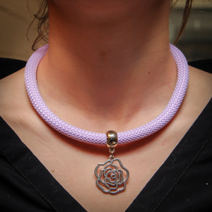 Mountaineering Necklace "Silver Rose"