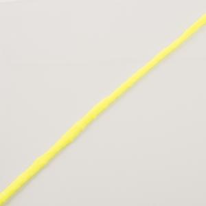 Κορδόνι "Μακό" Κίτρινο Φλούο (6mm)