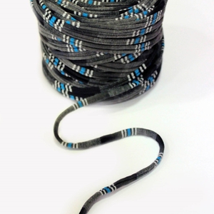 Cord "Cotton" Gray-Black-Turquoise
