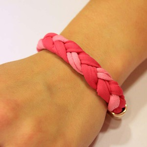 Bracelet Cotton Braid Pink-Fuchsia