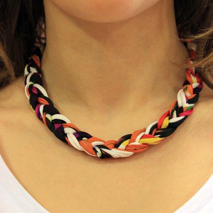 Braid Cotton Necklace Multicolor