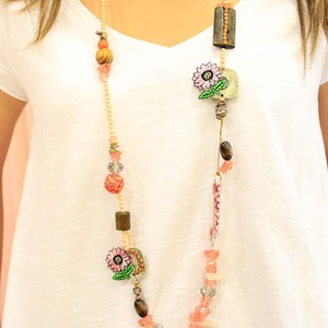 Long Necklace "Flowers"