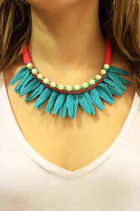 Necklace with Braid Turquoise