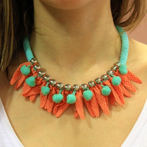 Necklace Knitted Braid Fringes