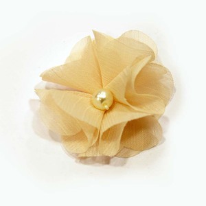 Flower Organdie Ivory with Pearl