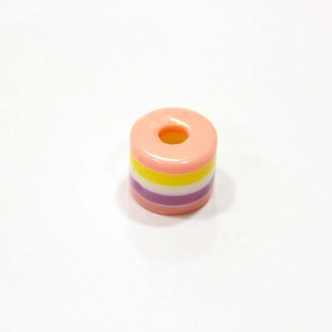 Acrylic Bead Striped with Pastel Color