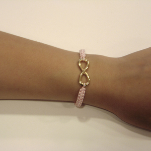 Bracelet Macrame Pink with "Infinity"