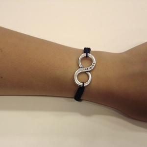Bracelet Macrame Black with "Infinity"
