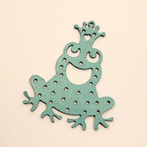 Leather Frog Turquoise (7x5cm)