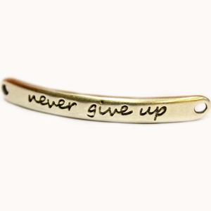 Plate "Never give up"