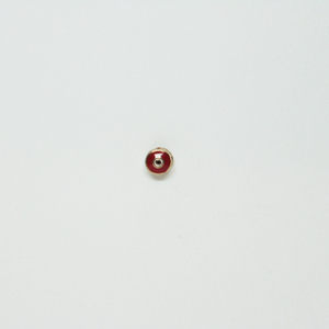 Μεταλλική Χάντρα Μάτι Κόκκινο 5mm