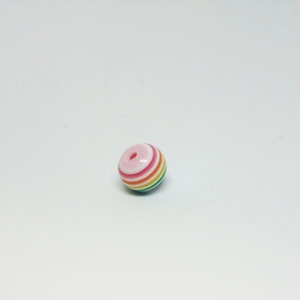 Acrylic Bead Round Striped (10mm)