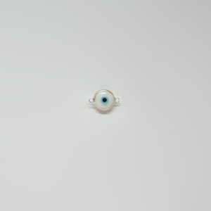 Μάτι Ασήμι 925 με Δύο Άκρες Λευκό