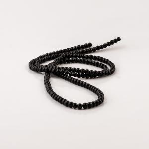 Γυάλινες Χάντρες "Μαύρες"(4mm)
