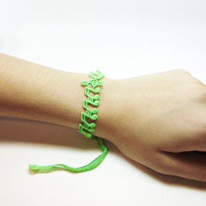 Lace Bracelet "Notes" Green