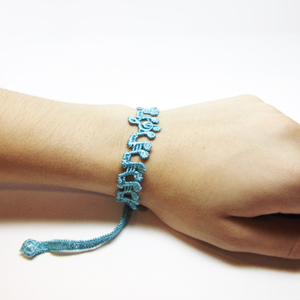 Lace Bracelet "Notes" Turquoise