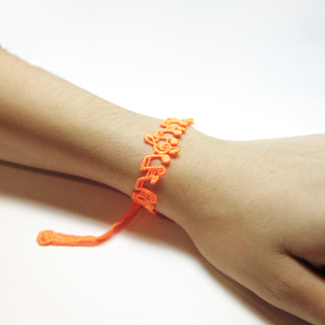 Lace Bracelet "Notes" Orange