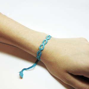 Lace Bracelet "Infinity" Turquoise