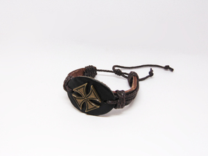 Leather Bracelet "Cross"